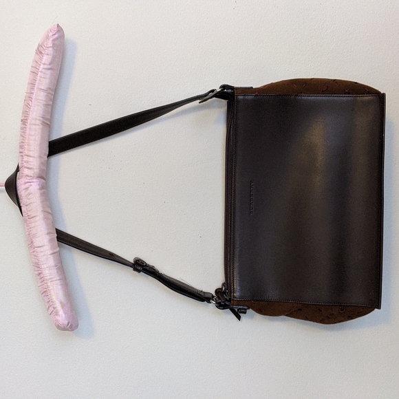 Vintage Burberry Chocolate Leather Handbag - Picture 1 of 9